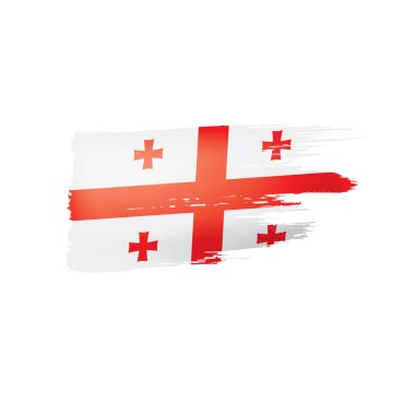 Georgia bayrak, beyaz bir arka plan üzerinde vektör çizim