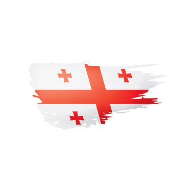 Georgia bayrak, beyaz bir arka plan üzerinde vektör çizim