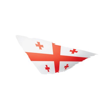 Georgia bayrak, beyaz bir arka plan üzerinde vektör çizim