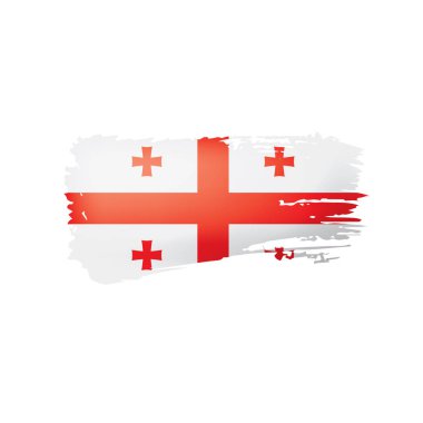 Georgia bayrak, beyaz bir arka plan üzerinde vektör çizim