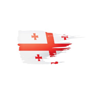 Georgia bayrak, beyaz bir arka plan üzerinde vektör çizim