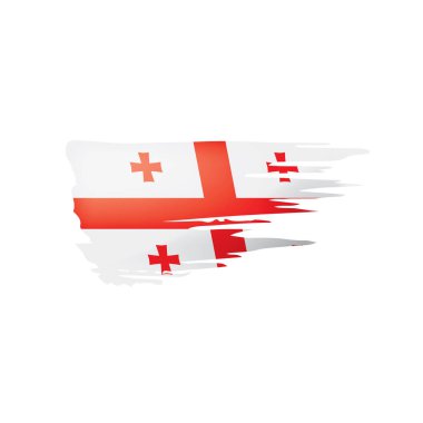 Georgia bayrak, beyaz bir arka plan üzerinde vektör çizim
