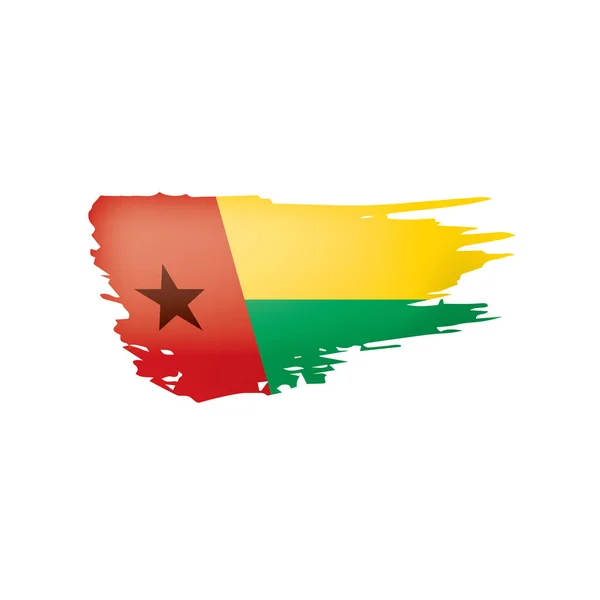 Bandeira da Guiné Bissau, ilustração vetorial sobre fundo branco —  Vetores de Stock