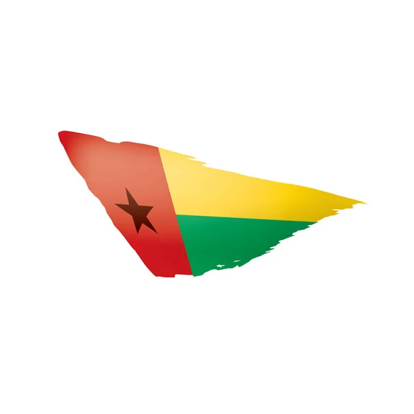 Bandeira da Guiné Bissau, ilustração vetorial sobre fundo branco —  Vetores de Stock