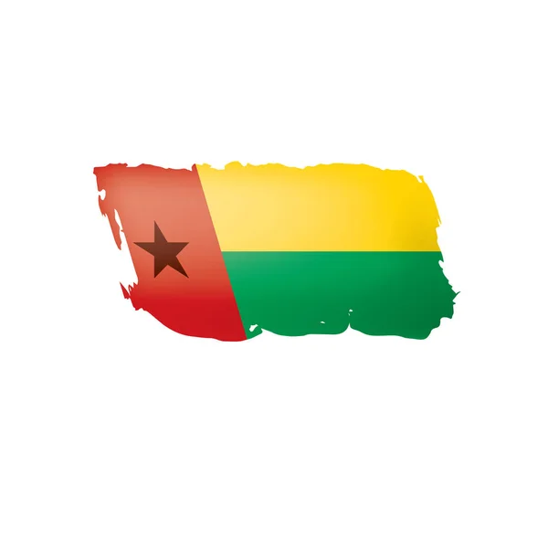 Прапор Гвінеї Бісау, векторний малюнок на білому тлі — стоковий вектор