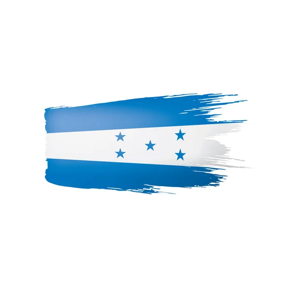 Bandera de Honduras, ilustración vectorial sobre fondo blanco — Vector de stock