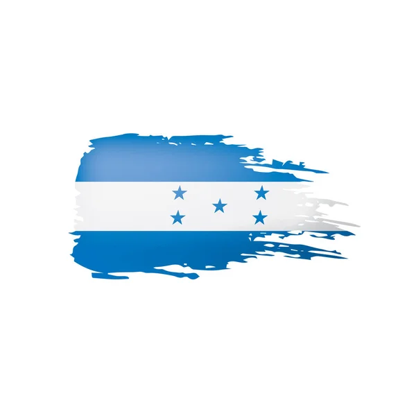 洪都拉斯国旗，白色背景上的矢量插图 — 图库矢量图片
