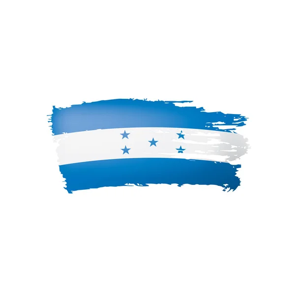 Beyaz arkaplanda Honduras bayrağı, vektör illüstrasyonu — Stok Vektör