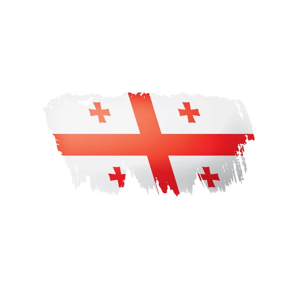 Bandera de Georgia, ilustración vectorial sobre fondo blanco — Vector de stock