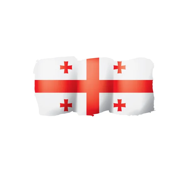 Флаг Грузии, векторная иллюстрация на белом фоне — стоковый вектор