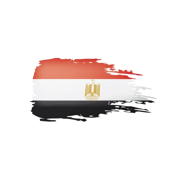 Bandeira do Egito, ilustração vetorial sobre um fundo branco — Vetor de Stock