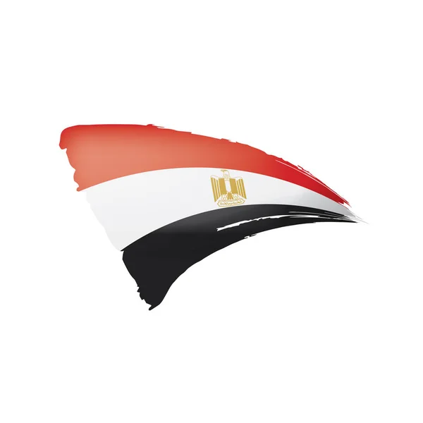 Bandeira Egito Ilustração Vetorial Sobre Fundo Branco — Vetor de Stock