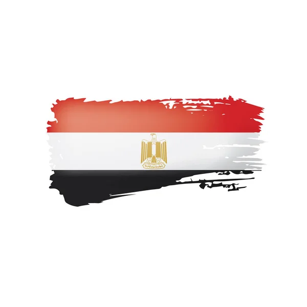 Egyiptom zászló, egy fehér háttér vektor illusztráció — Stock Vector