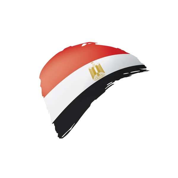 Bandera de Egipto, ilustración vectorial sobre fondo blanco — Vector de stock