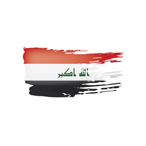Irácká Vlajka Vektorové Ilustrace Bílém Pozadí — Stockový vektor