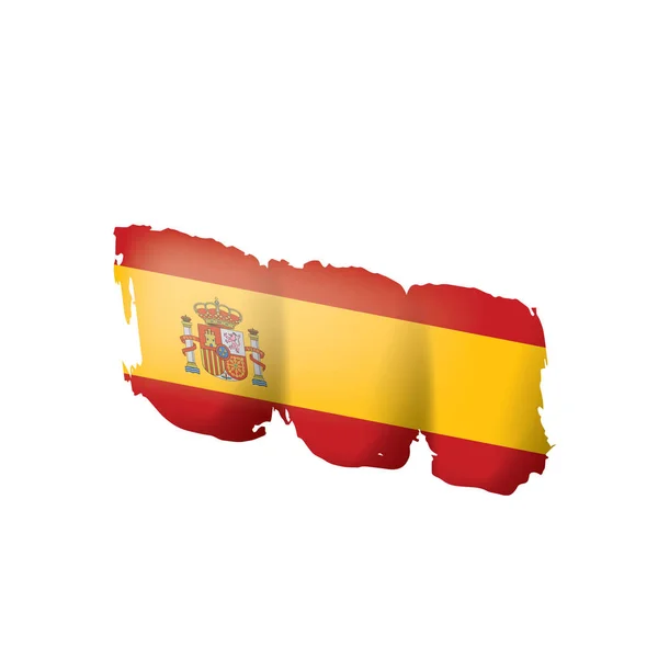 Прапор Іспанії, векторна ілюстрація на білому тлі — стоковий вектор