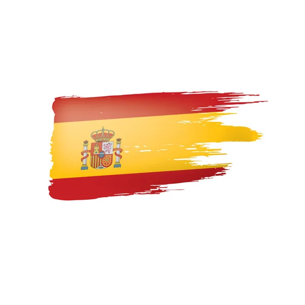 Spanien flag, vektor illustration på en hvid baggrund – Stock-vektor