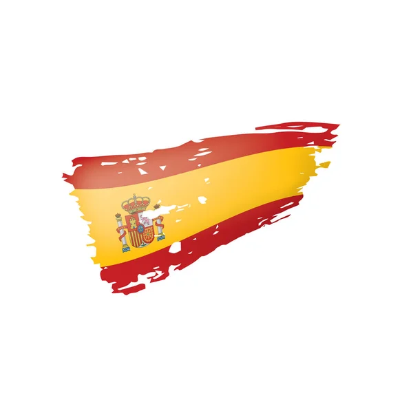 Spanien flagga, vektor illustration på en vit bakgrund — Stock vektor
