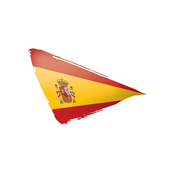 Bandera de España, ilustración vectorial sobre fondo blanco — Vector de stock