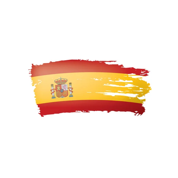 Spanyolország zászló, vektor illusztráció fehér alapon — Stock Vector