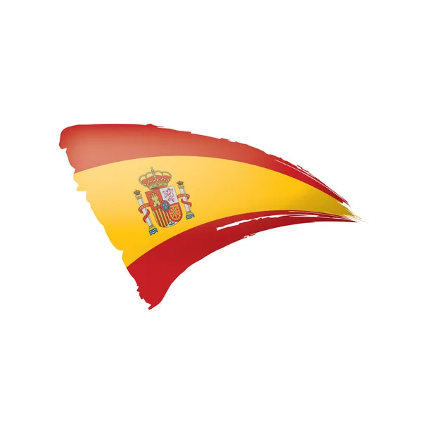 Spanien flagga, vektor illustration på en vit bakgrund — Stock vektor