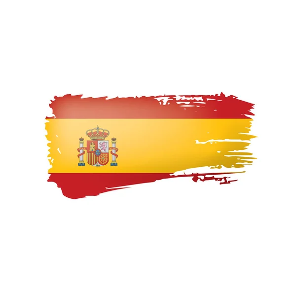 Spanien flag, vektor illustration på en hvid baggrund – Stock-vektor