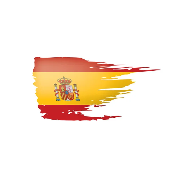 Spanien flagga, vektor illustration på en vit bakgrund — Stock vektor