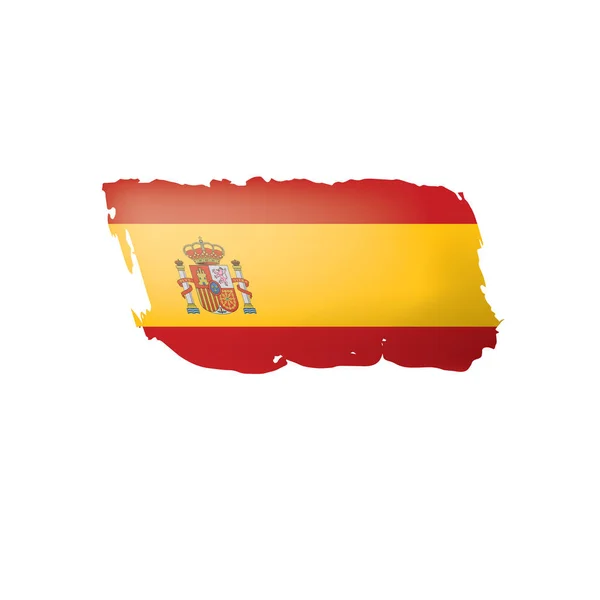 Spanien flagga, vektor illustration på en vit bakgrund — Stock vektor