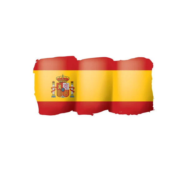 Spanien flagga, vektor illustration på en vit bakgrund — Stock vektor