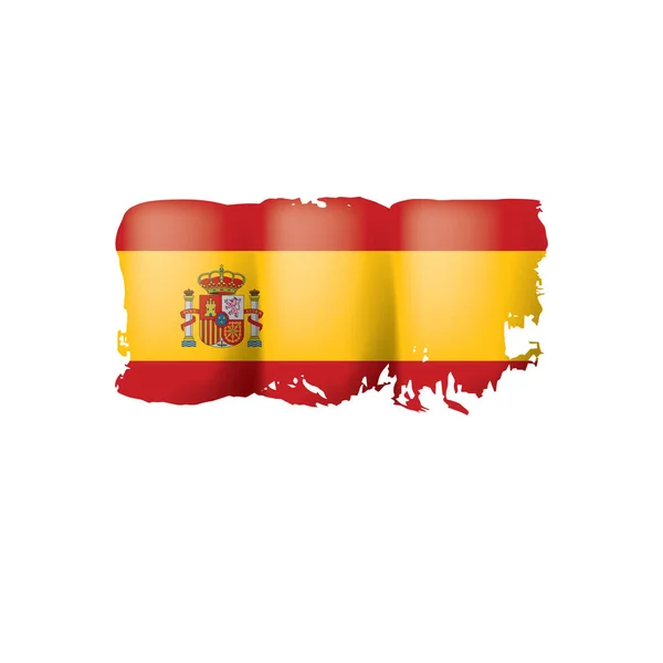 Spanien flagga, vektor illustration på en vit bakgrund — Stock vektor