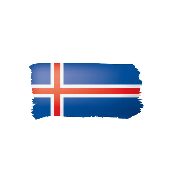 Bandera de Islandia, ilustración vectorial sobre fondo blanco — Archivo Imágenes Vectoriales