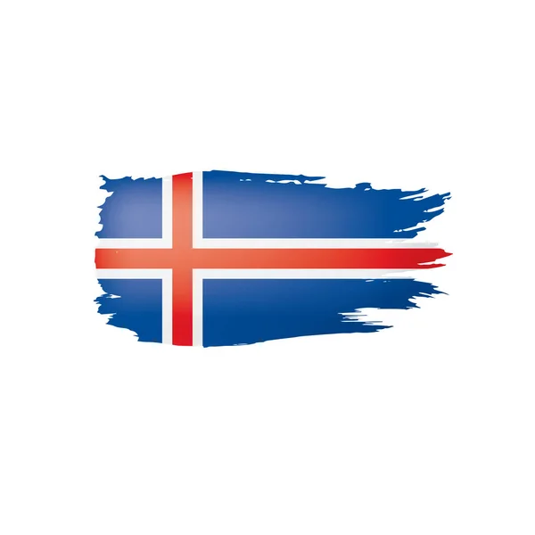 Bandera de Islandia, ilustración vectorial sobre fondo blanco — Archivo Imágenes Vectoriales