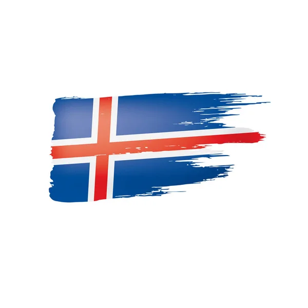 Bandera de Islandia, ilustración vectorial sobre fondo blanco — Vector de stock