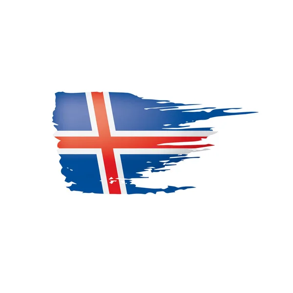 Bandera de Islandia, ilustración vectorial sobre fondo blanco — Archivo Imágenes Vectoriales