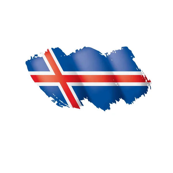 Bandera de Islandia, ilustración vectorial sobre fondo blanco — Archivo Imágenes Vectoriales