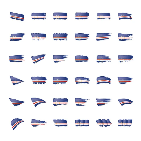 Bandera de Cabo Verde, ilustración vectorial sobre fondo blanco — Vector de stock