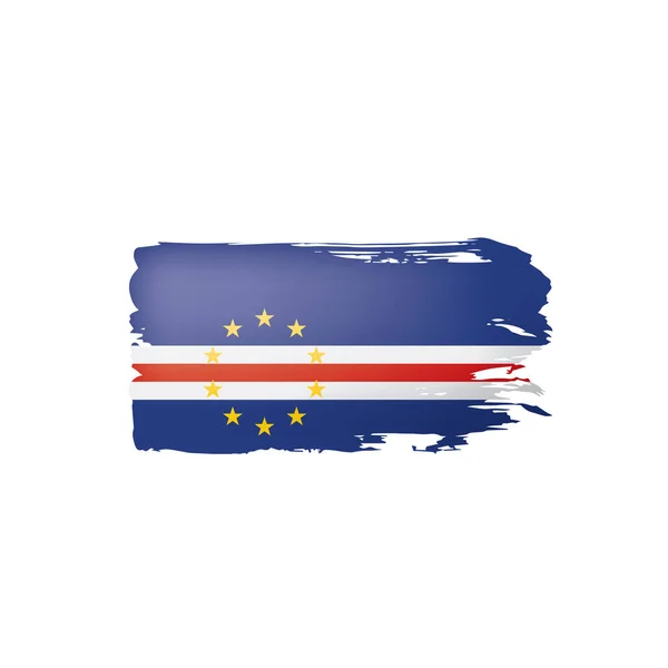 Bandeira de Cabo Verde, ilustração vetorial sobre fundo branco — Vetor de Stock