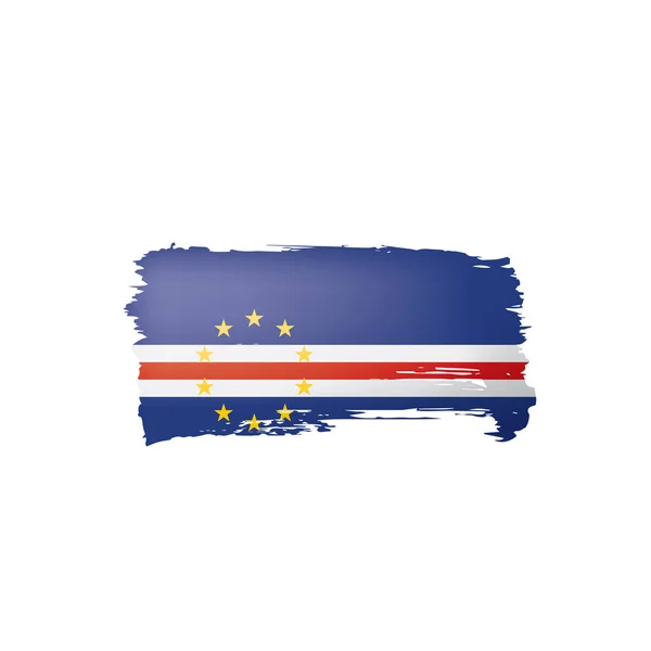 Bandera de Cabo Verde, ilustración vectorial sobre fondo blanco — Vector de stock