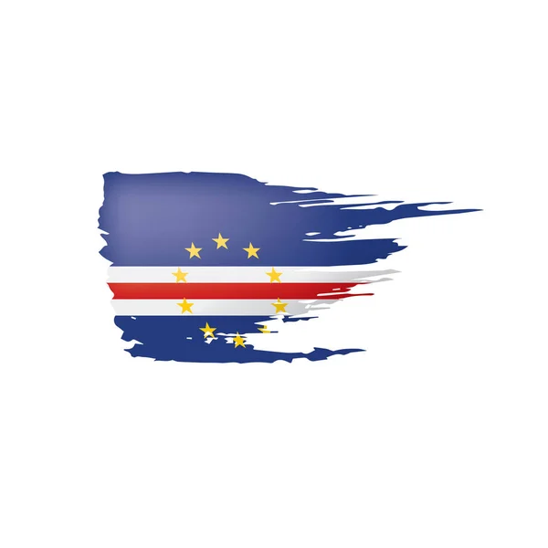 Kaapverdische vlag, vectorafbeelding op een witte achtergrond — Stockvector