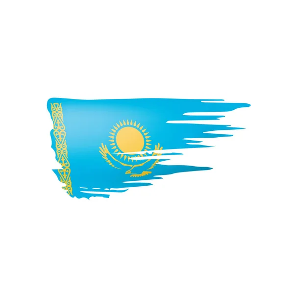 Kazakhstan flag, vector illustration on a white background — Stock Vector