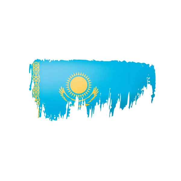 Kazachstan vlag, vector illustratie op een witte achtergrond — Stockvector