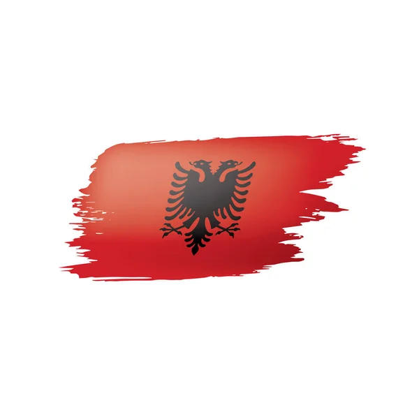 Bandera de Albania, ilustración vectorial sobre fondo blanco — Archivo Imágenes Vectoriales