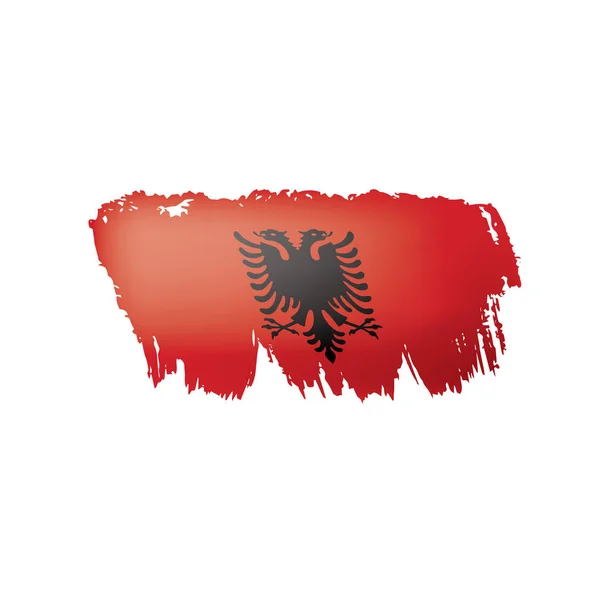 Bandera de Albania, ilustración vectorial sobre fondo blanco — Archivo Imágenes Vectoriales