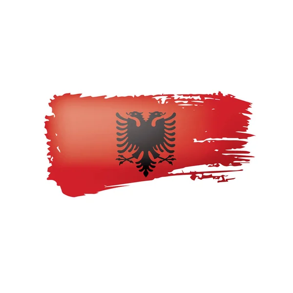 Bandera de Albania, ilustración vectorial sobre fondo blanco — Vector de stock