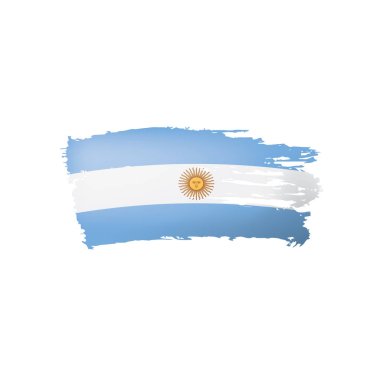 Arjantin bayrağı, beyaz bir arka plan üzerinde vektör çizim