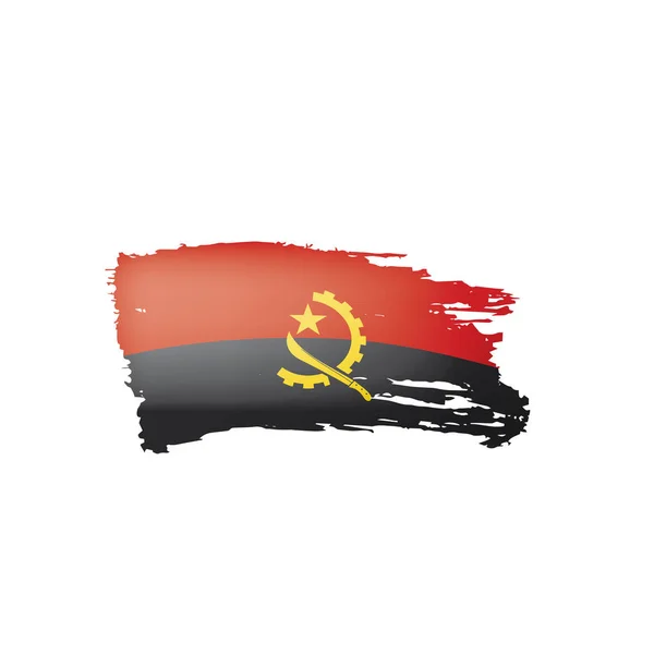 Bandera de Angola, ilustración vectorial sobre fondo blanco — Vector de stock