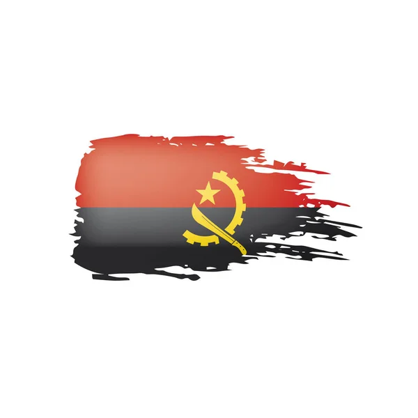 Angola zászló, egy fehér háttér vektor illusztráció — Stock Vector