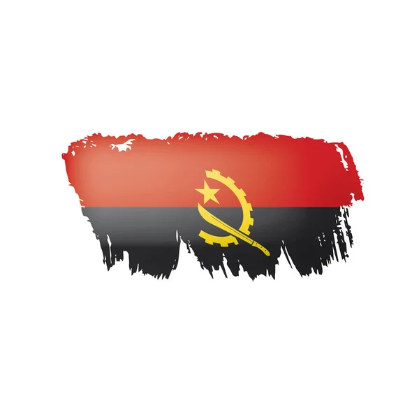 Bandera de Angola, ilustración vectorial sobre fondo blanco — Vector de stock