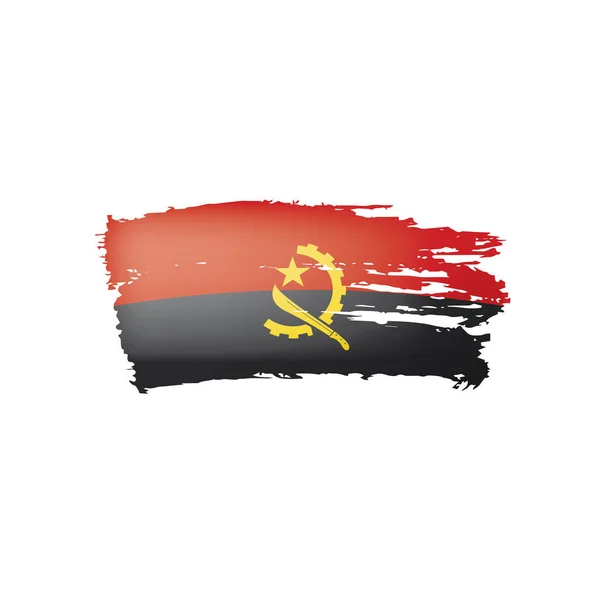 Bandera de Angola, ilustración vectorial sobre fondo blanco — Vector de stock