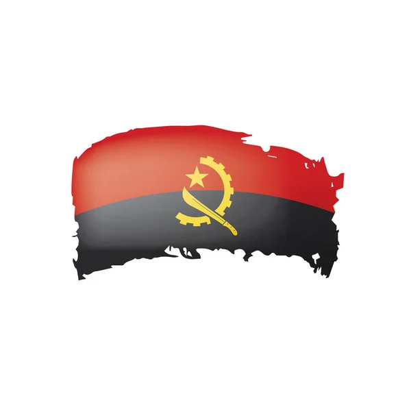 Bandeira de Angola, ilustração vetorial sobre fundo branco —  Vetores de Stock